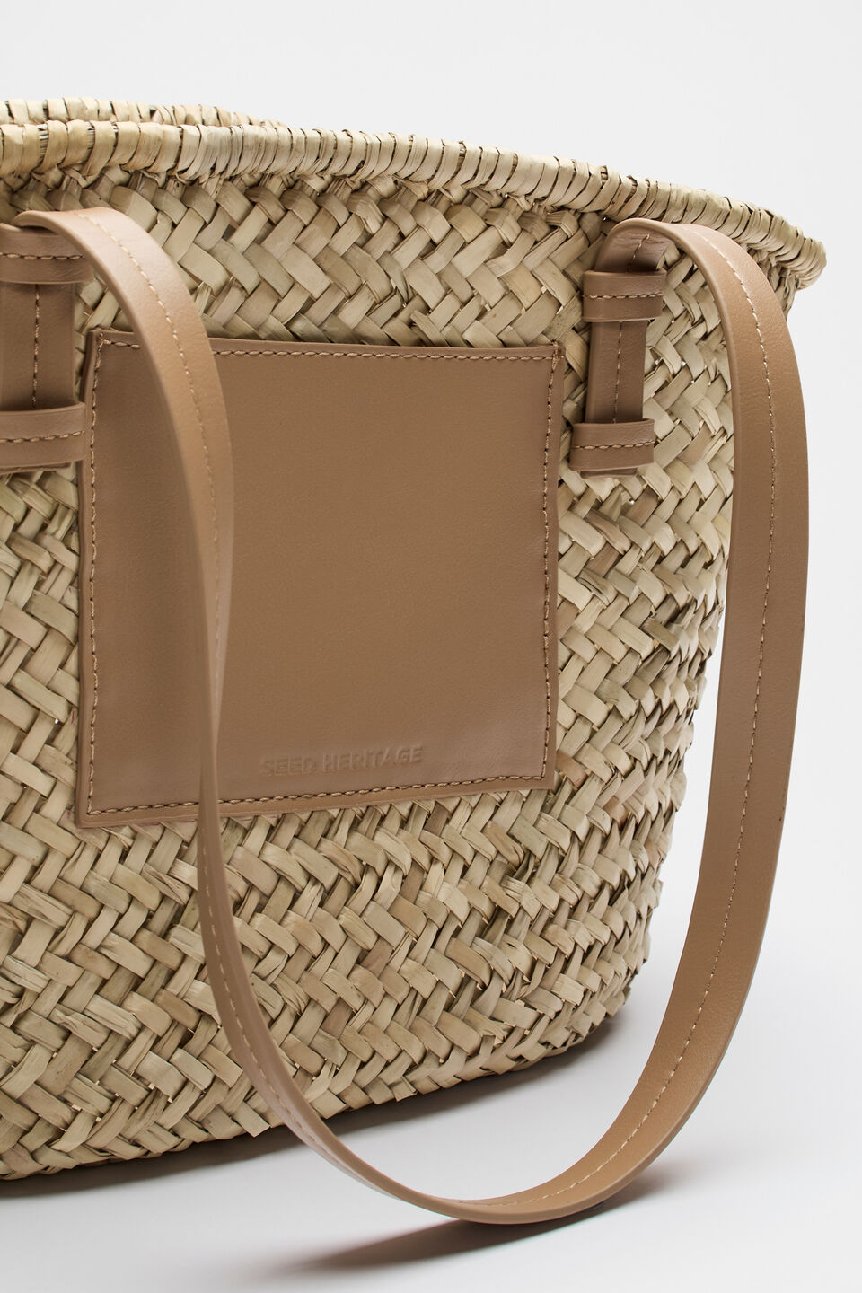 Seed Straw Basket Tote  Natural