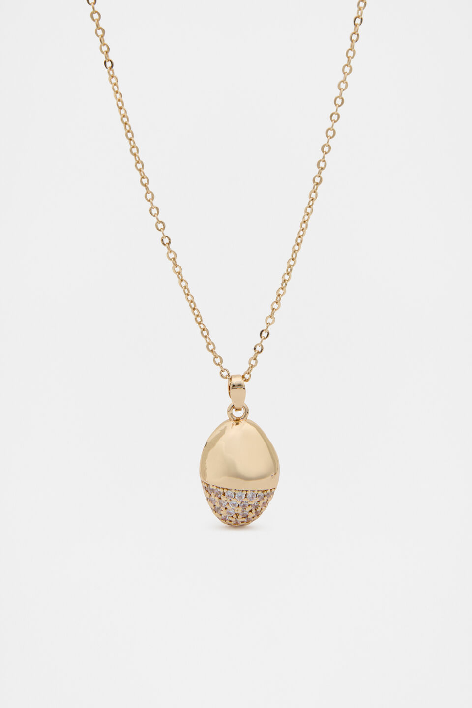 Pave Organic Pendant  Gold