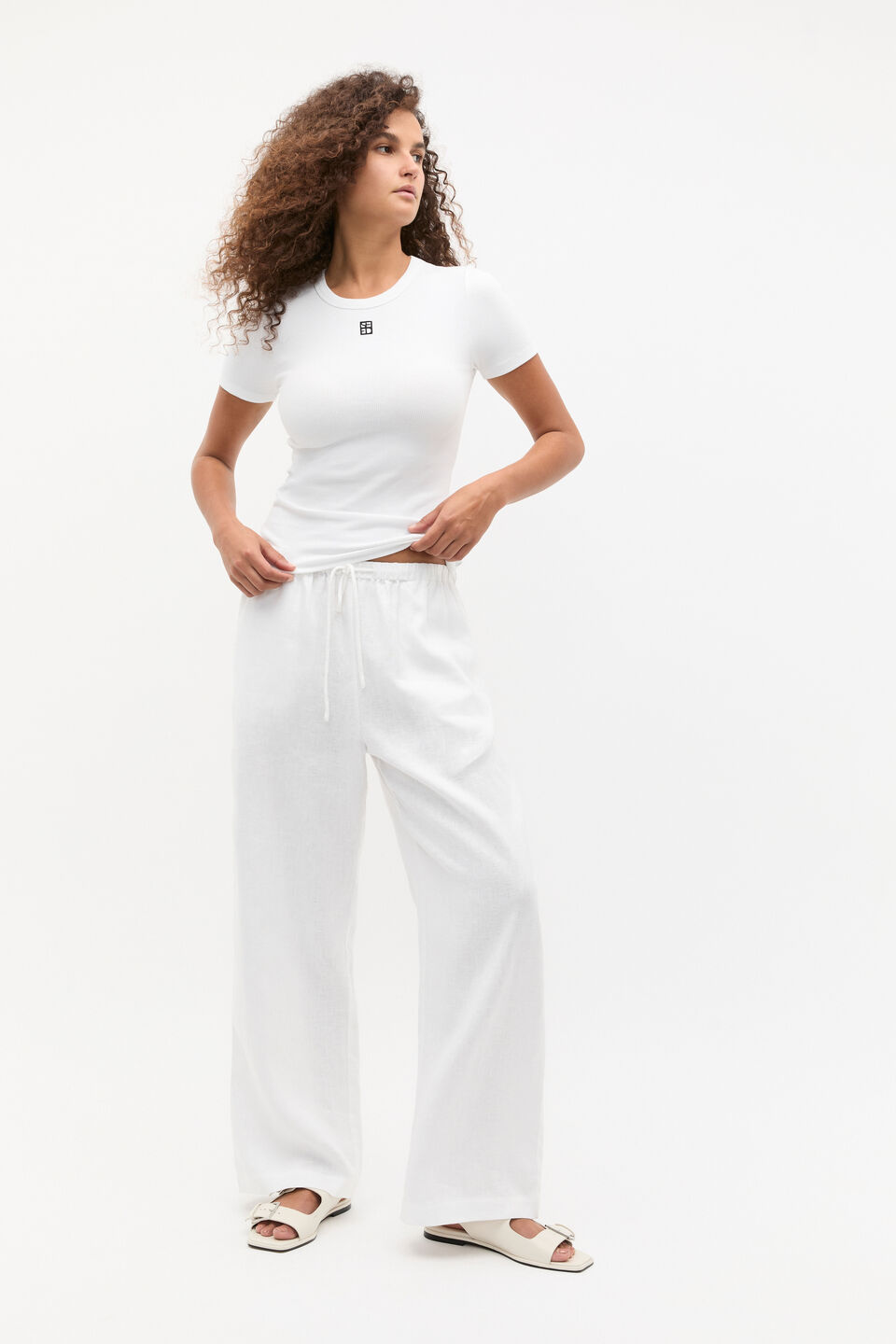 Heritage Rib Tee  Whisper White