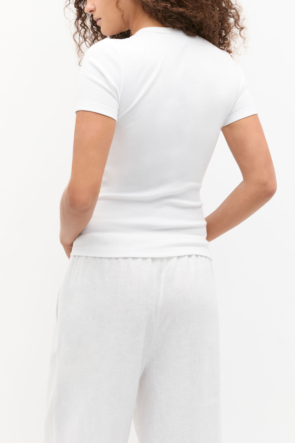 Heritage Rib Tee  Whisper White