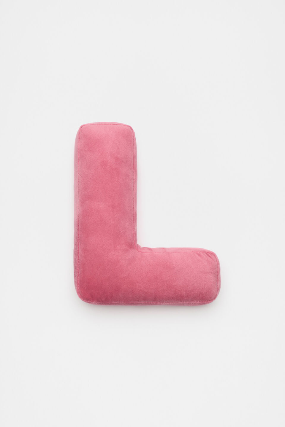 Raspberry Velvet Initial Cushion  L