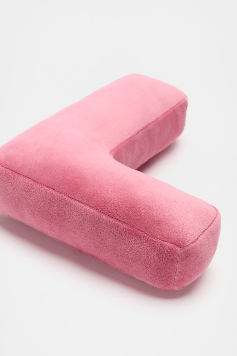 Raspberry Velvet Initial Cushion  L