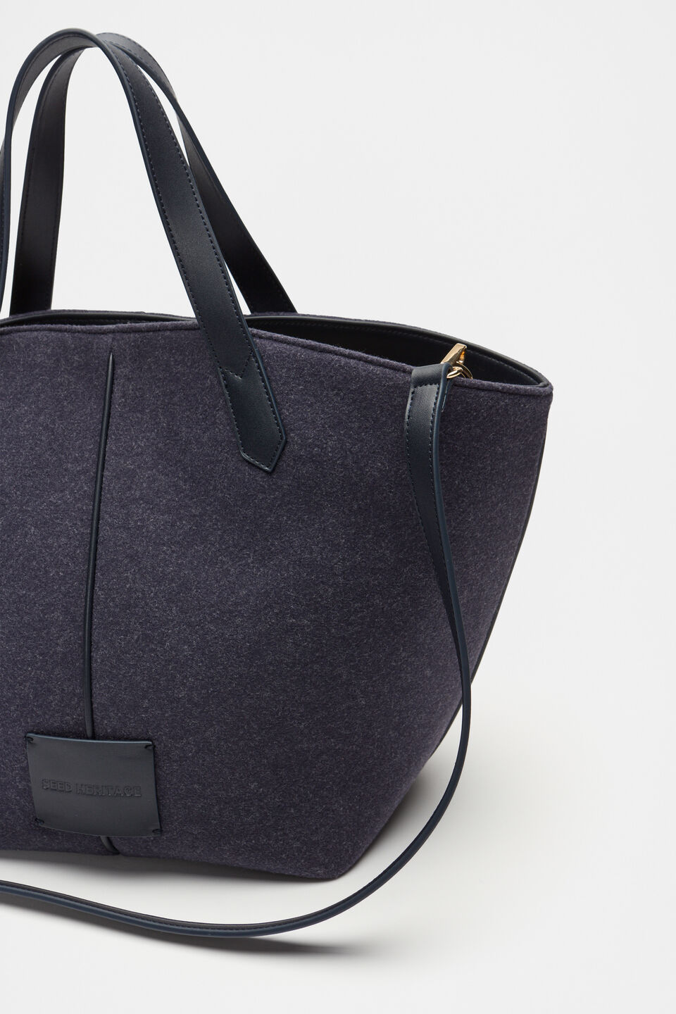 Felt Large Carry All Tote  Dark Blue