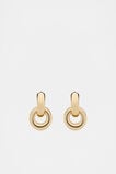 Round Drop Hoop  Gold  hi-res