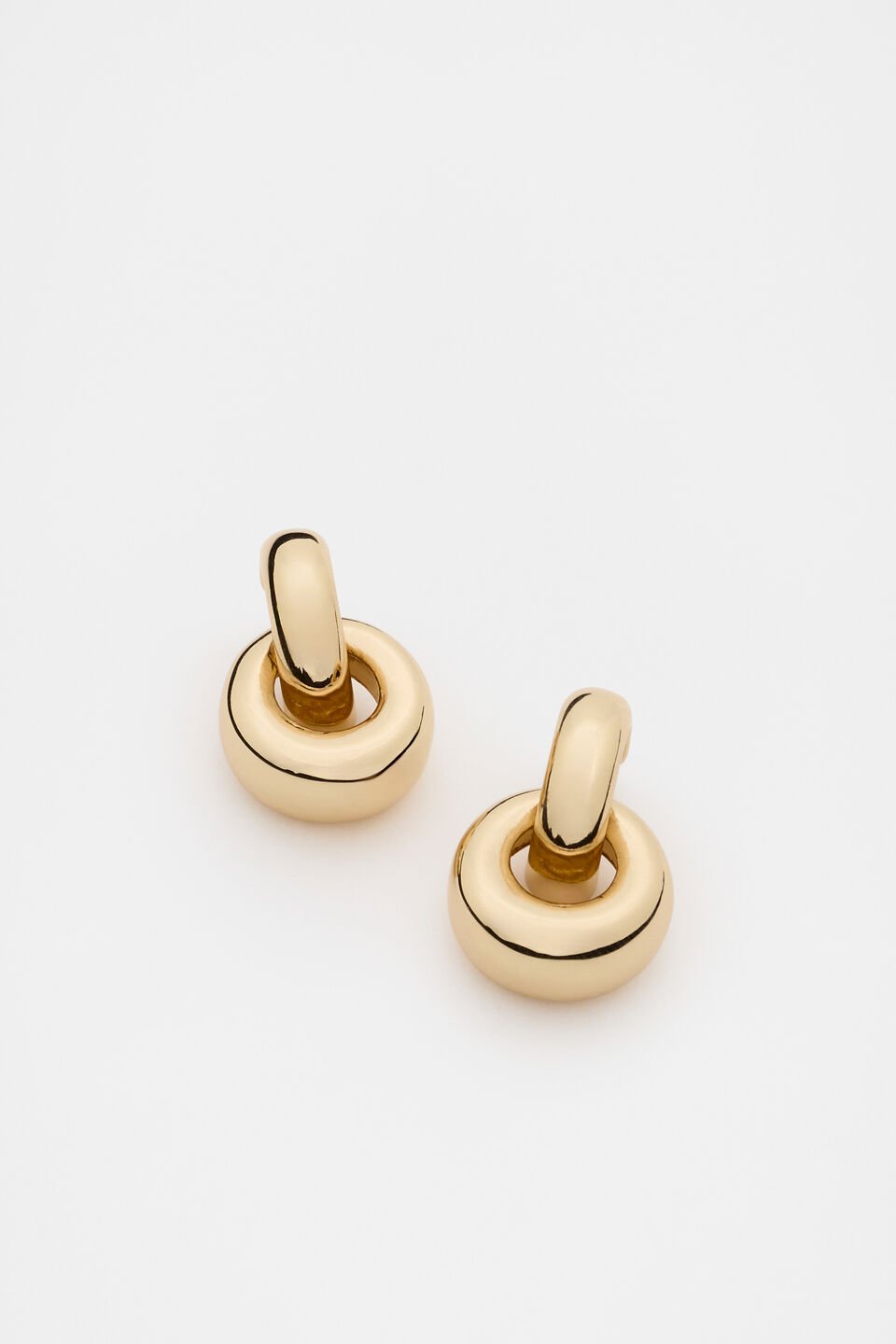 Round Drop Hoop  Gold