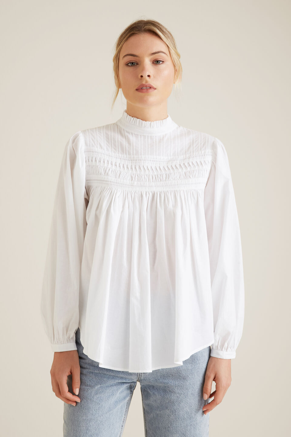 Pretty Pin Tuck Blouse  