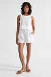 Linen Scallop Shell Top  Whisper White  hi-res