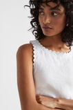 Linen Scallop Shell Top  Whisper White  hi-res
