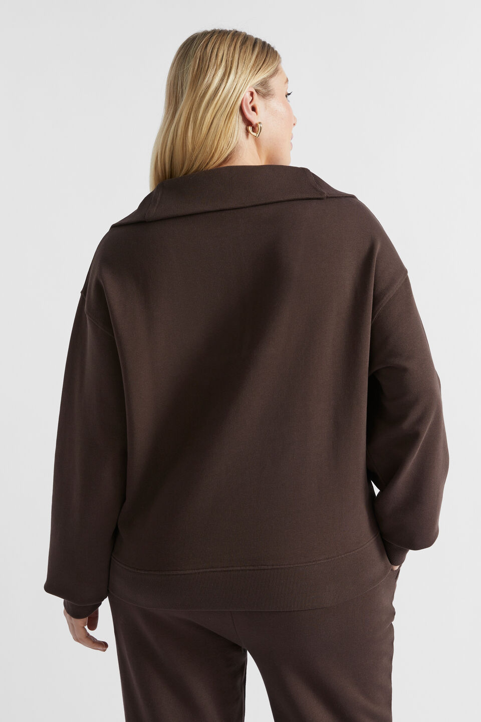 Core Heritage Half Zip Sweat  Dark Espresso