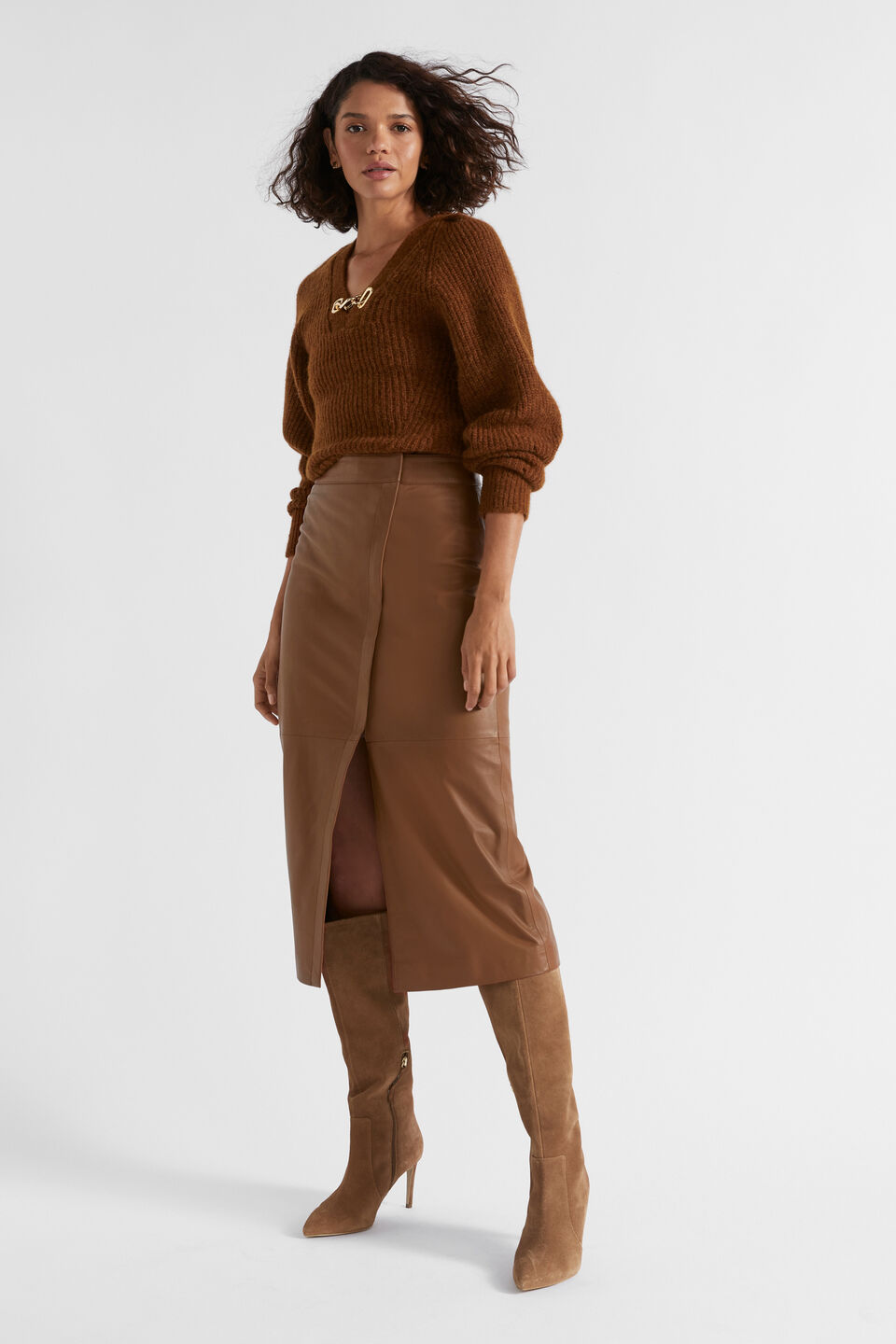 Ring Detail Raglan Knit  Spice Marle