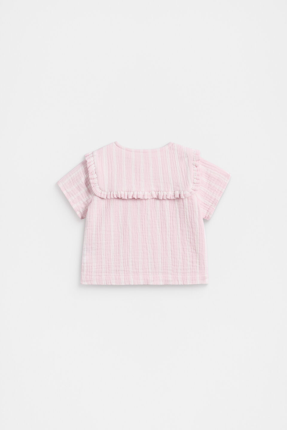 Stripe Collar Shirt  Berry