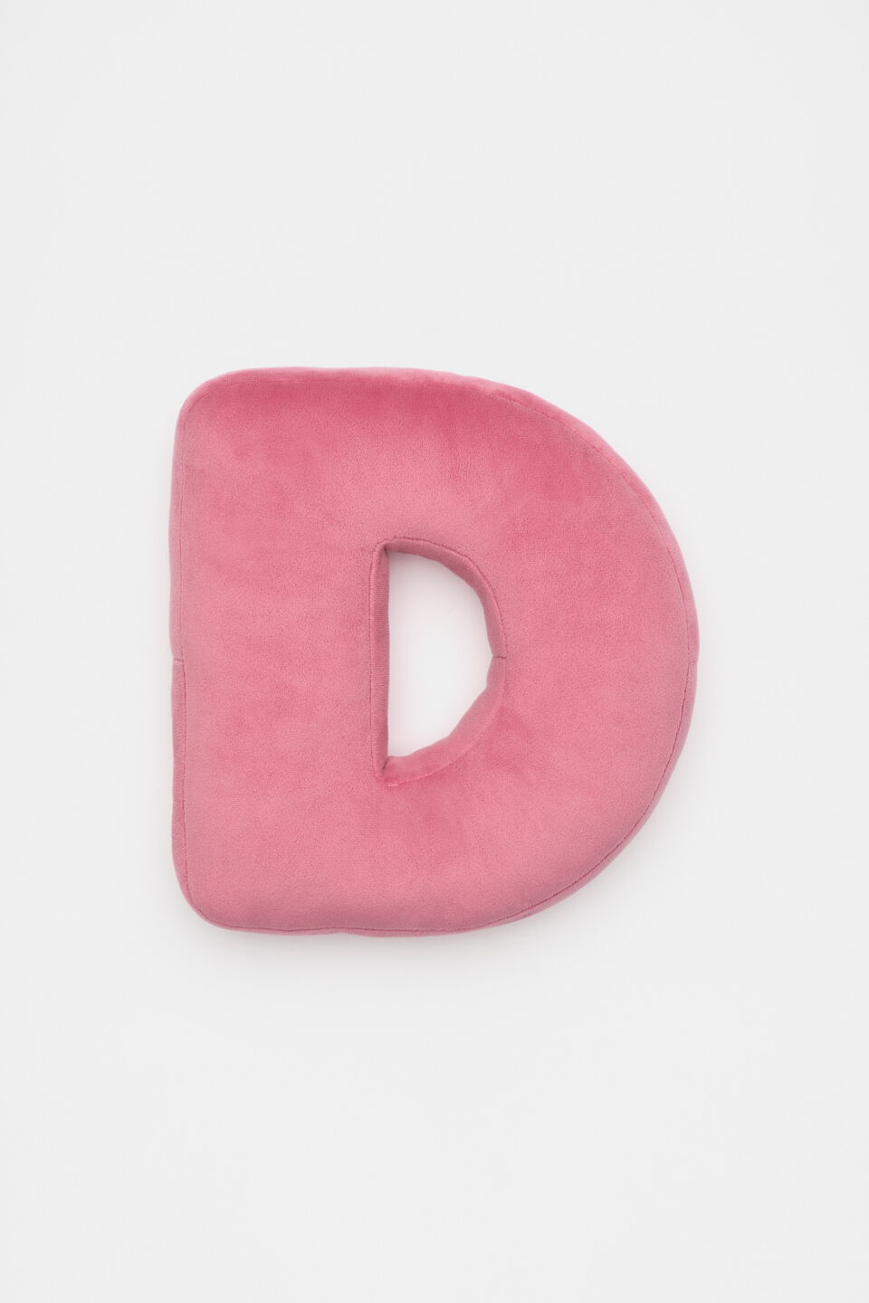 Raspberry Velvet Initial Cushion  D