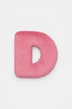 Raspberry Velvet Initial Cushion  D  hi-res