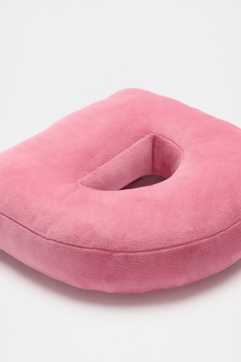 Raspberry Velvet Initial Cushion  D
