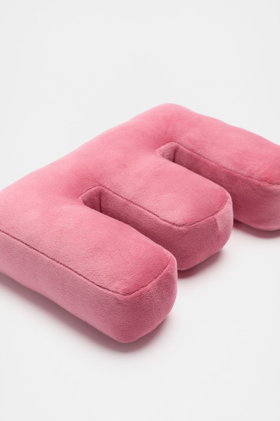 Raspberry Velvet Initial Cushion  E