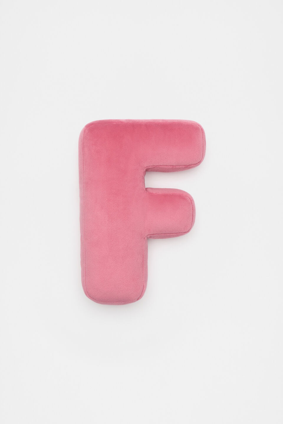 Raspberry Velvet Initial Cushion  F