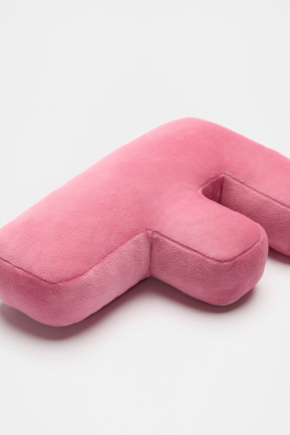 Raspberry Velvet Initial Cushion  F