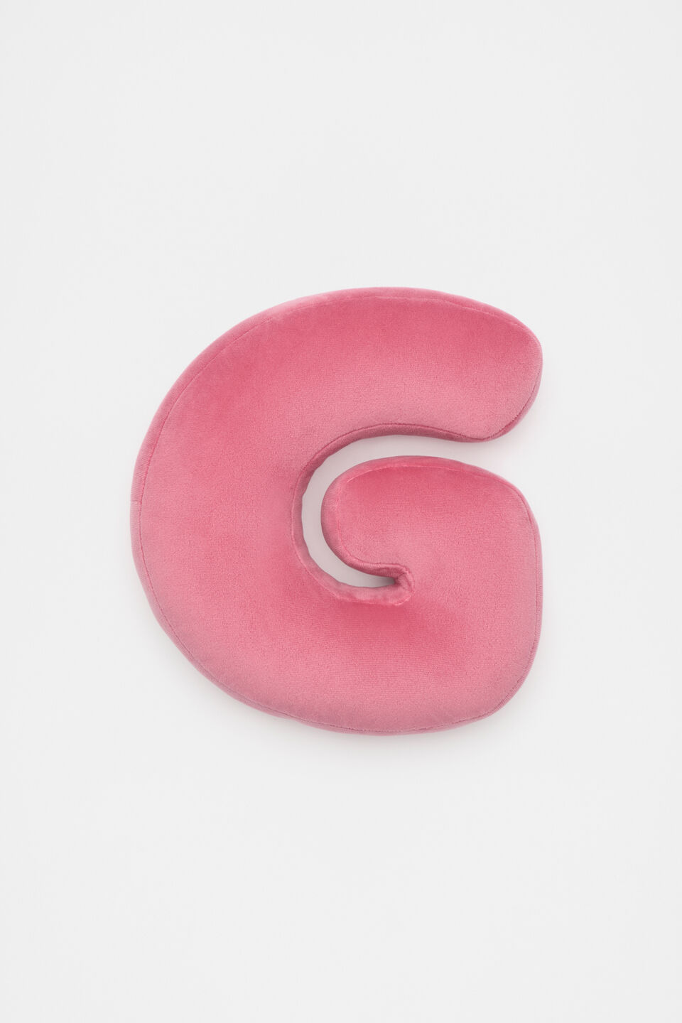 Raspberry Velvet Initial Cushion  G
