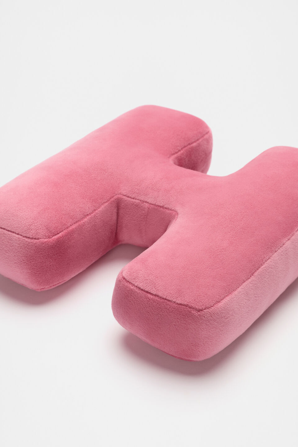 Raspberry Velvet Initial Cushion  H