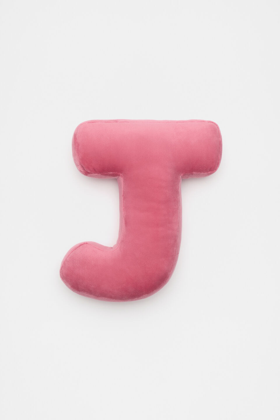 Raspberry Velvet Initial Cushion  J