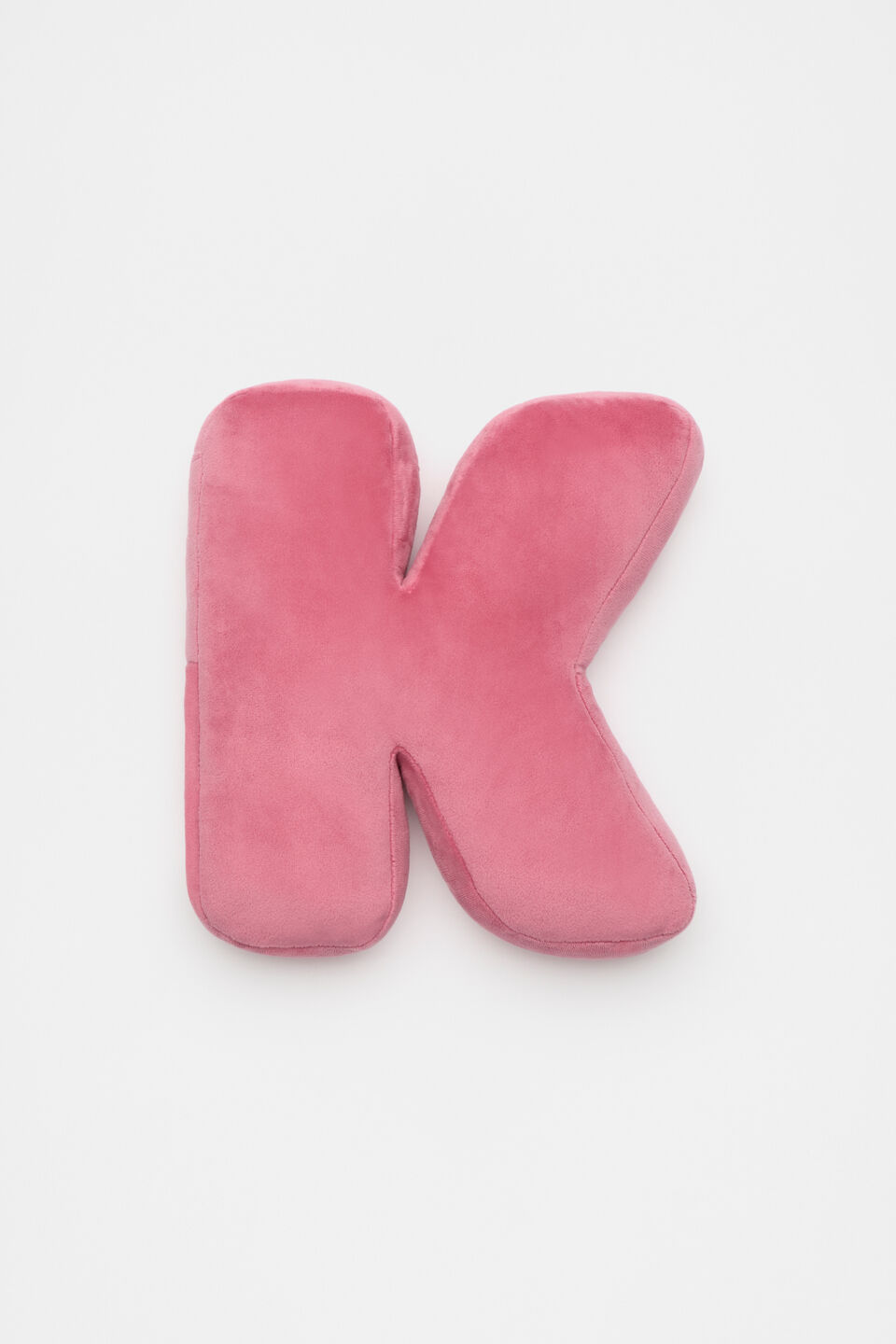 Raspberry Velvet Initial Cushion  K