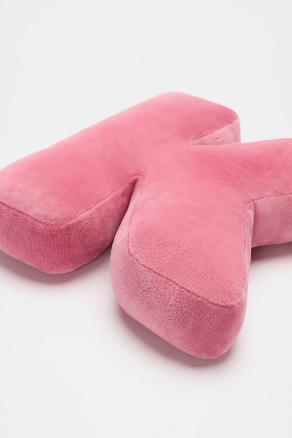 Raspberry Velvet Initial Cushion  K