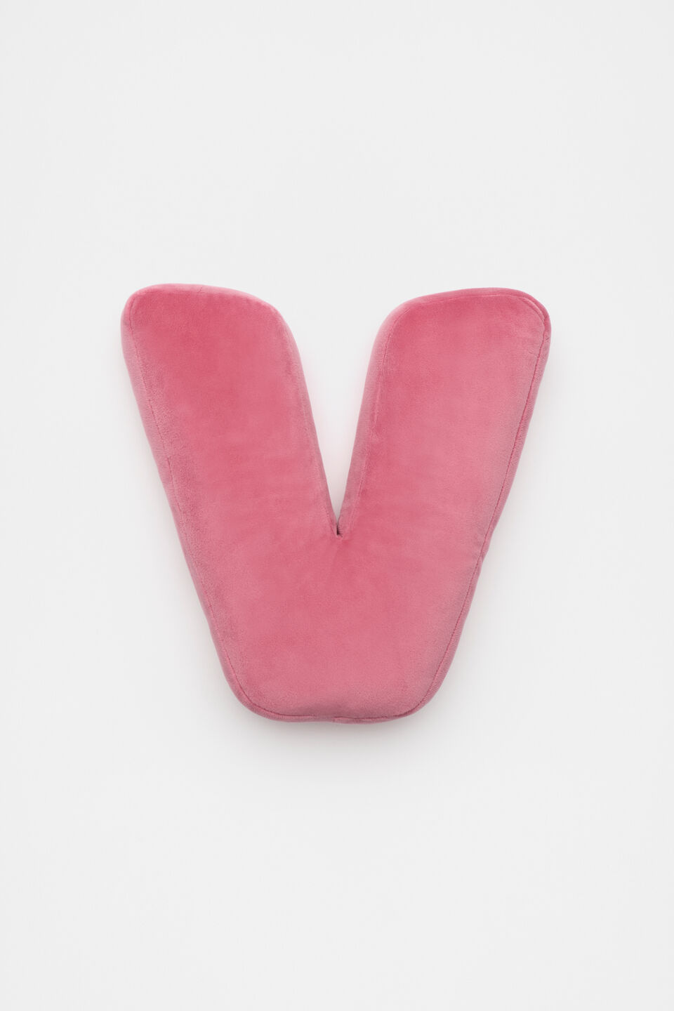 Raspberry Velvet Initial Cushion  V