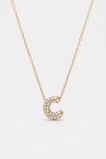 Initial Jewel Bubble Necklace  C  hi-res