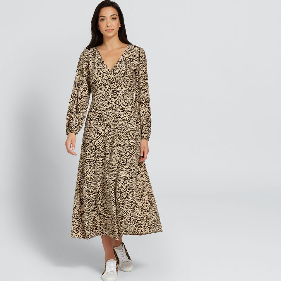 V-Neck Animal Dress  