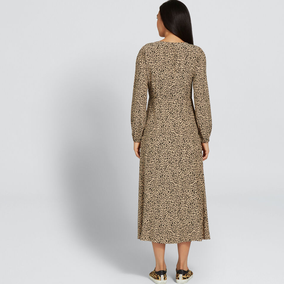 V-Neck Animal Dress  