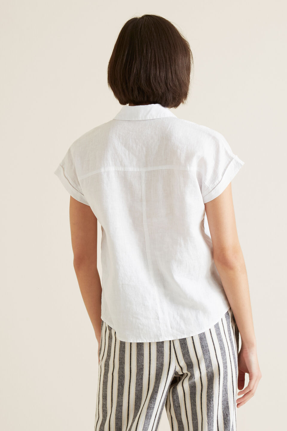 Short Sleeve Linen Shirt  