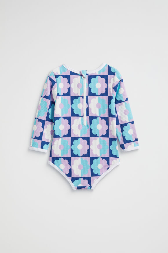 Check Floral Rashsuit  Orchid  hi-res