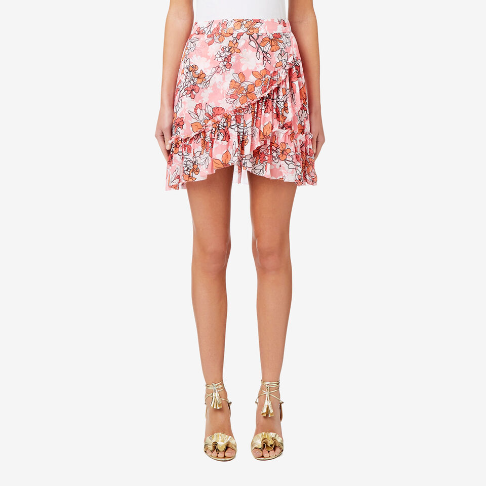 Asymmetric Frill Skirt  