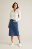 Patch Pocket Denim Midi    hi-res