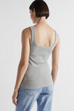 Square Neck Rib Tank  Silver Marle  hi-res