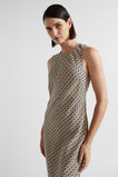 Linen Geo Midi Dress  Champagne Geo  hi-res