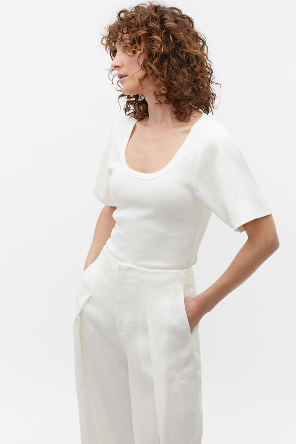 Scoop Neck Tee  Cloud Cream  hi-res