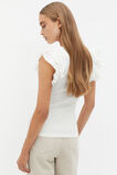 Voile Ruffle Tee  Cloud Cream  hi-res