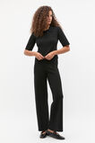 Crepe Knit Polo  Black  hi-res