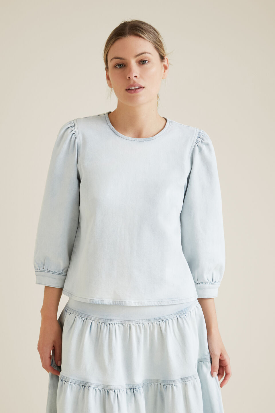 Blouson Denim Top  
