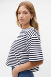 Boxy Boat Neck Tee  Midnight Sky Stripe  hi-res