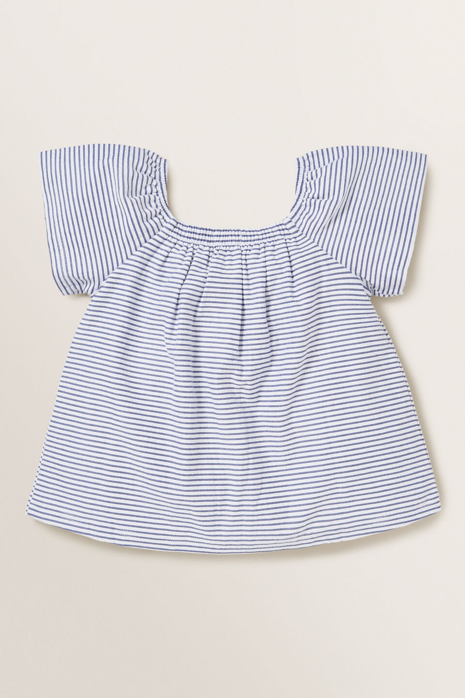 Stripe Button Tee  