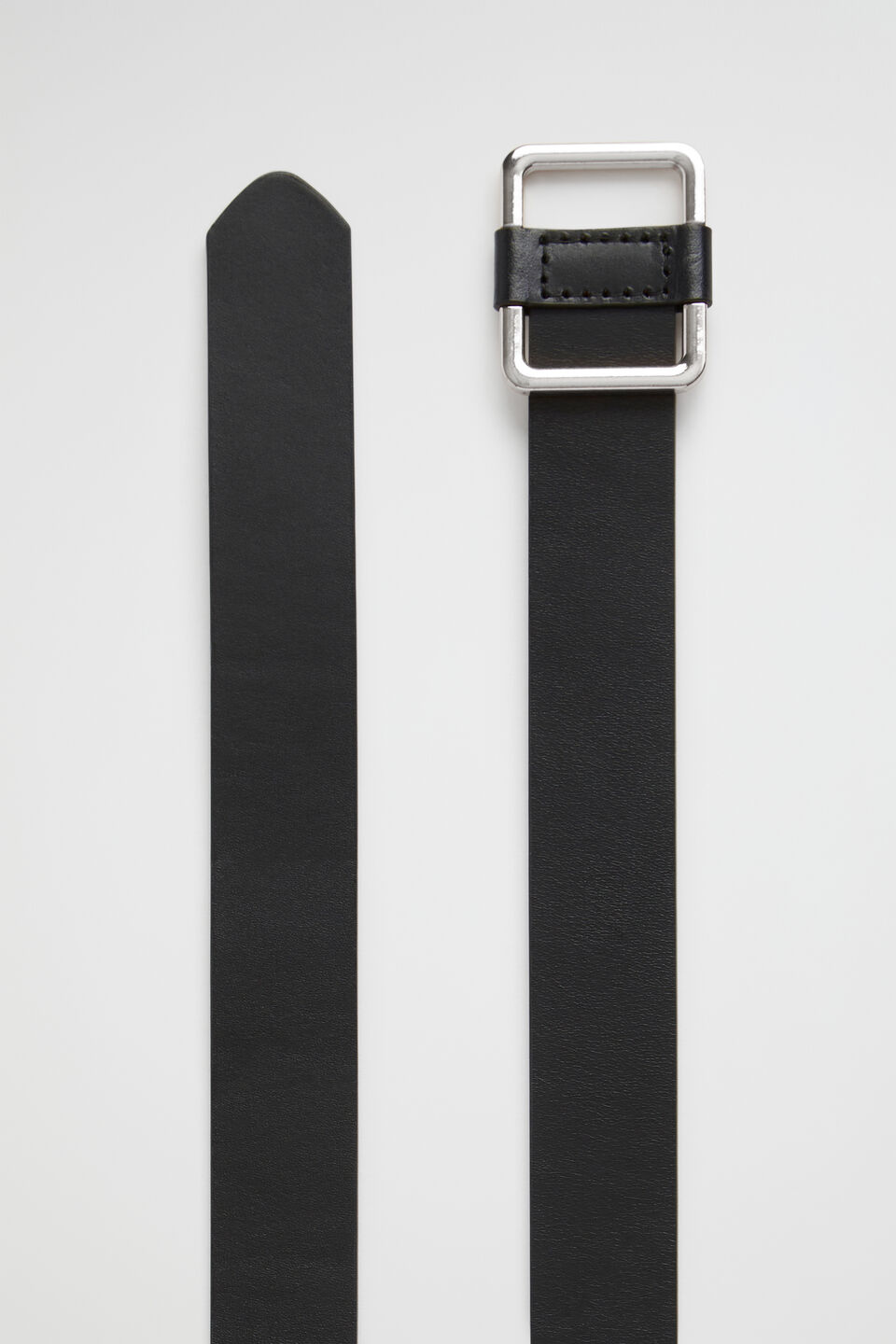Naomi Leather Hip Belt  Black Silver