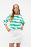 Oversized Stripe Top  Deep Emerald Stripe  hi-res