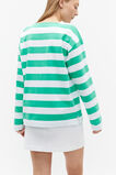 Oversized Stripe Top  Deep Emerald Stripe  hi-res