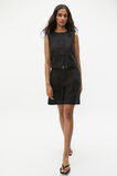 Linen Button Down Shell Top  Black  hi-res
