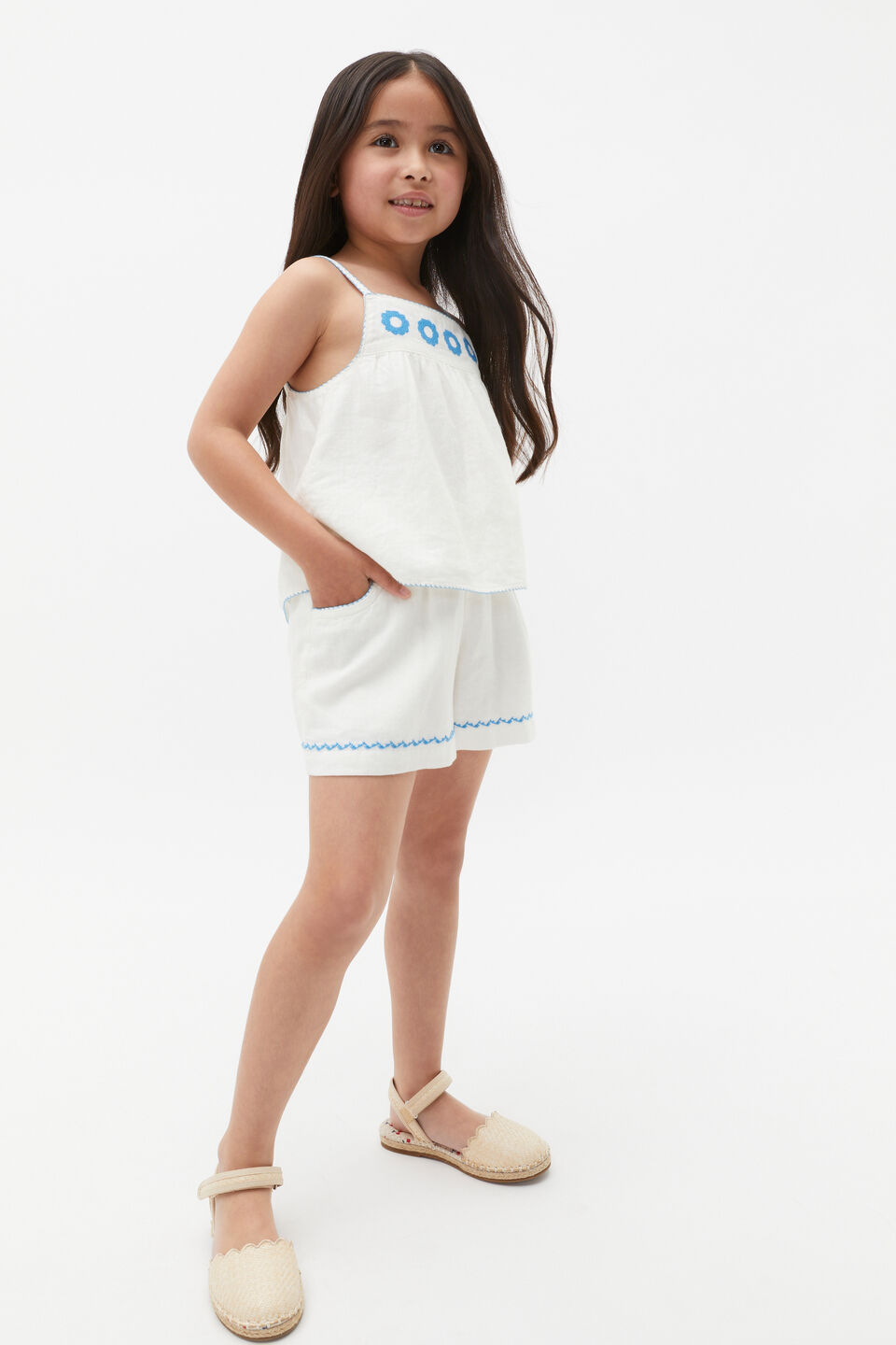 Embroidered Short  Canvas