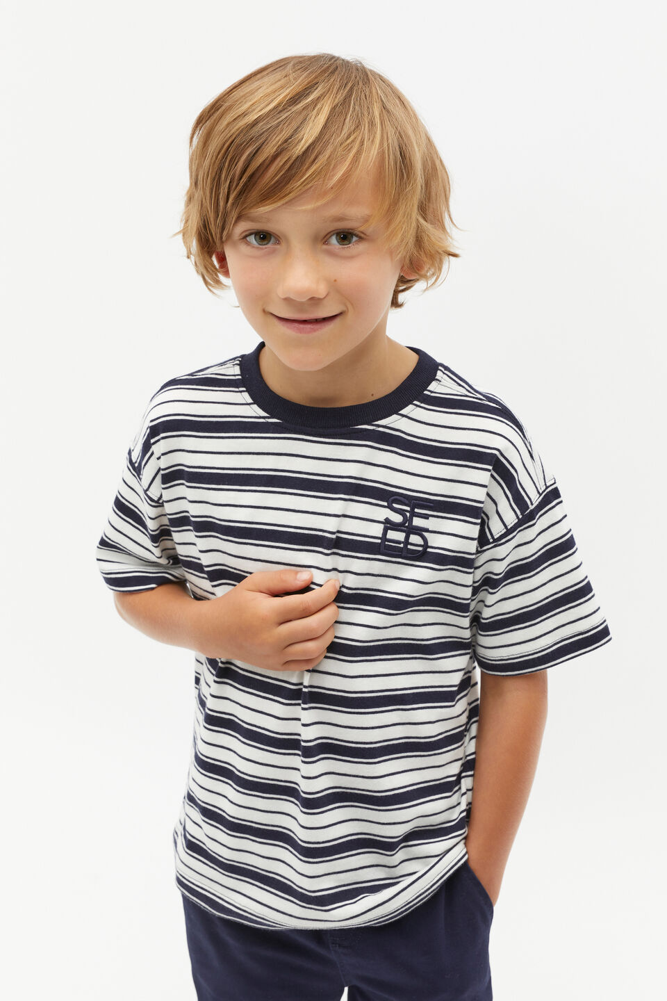 Core Stripe Tee  Classic Cream