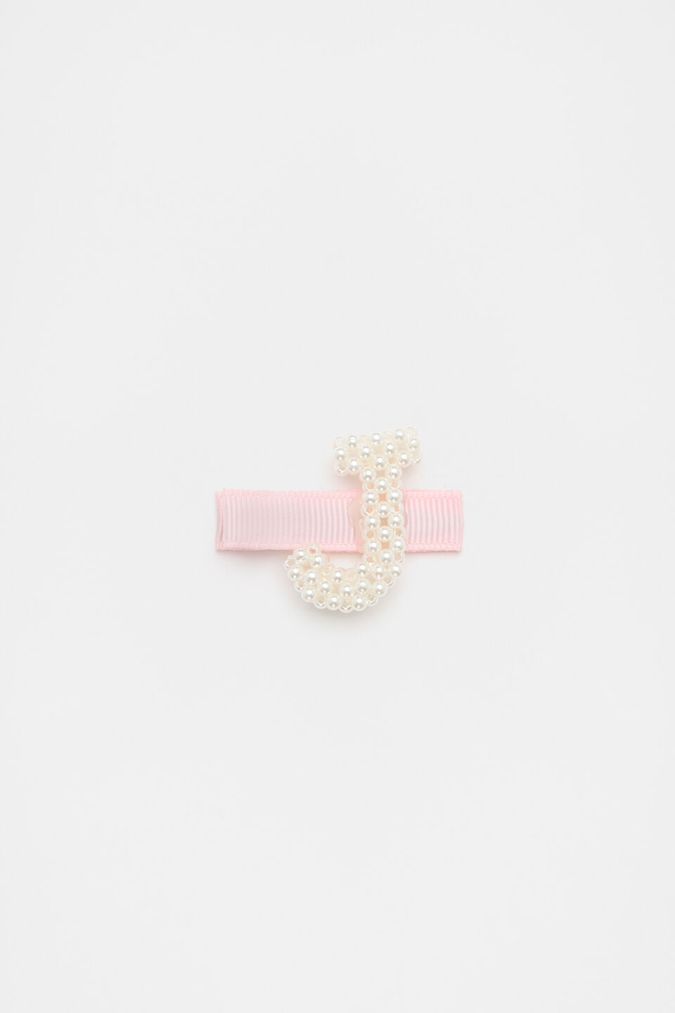 Initial Pearl Duck Clip  J
