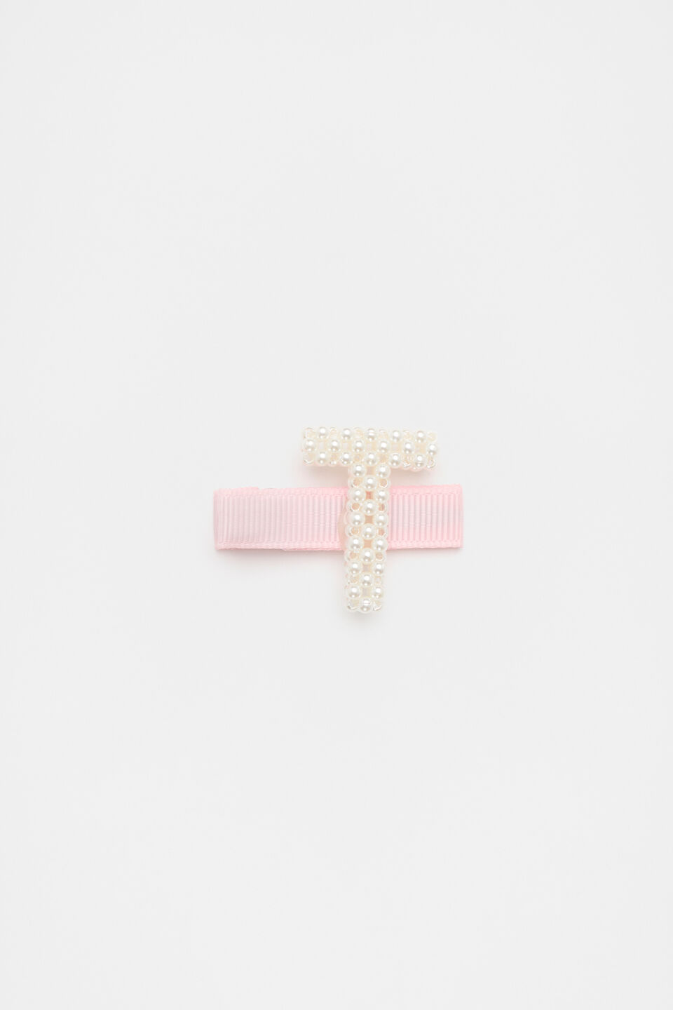 Initial Pearl Duck Clip  T